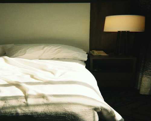 A calm bedroom environment ready for sleep